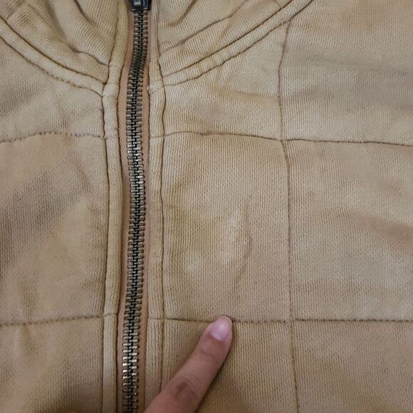 Free People Tan Quilted Dolman Jacket Size Medium - Picture 9 of 10